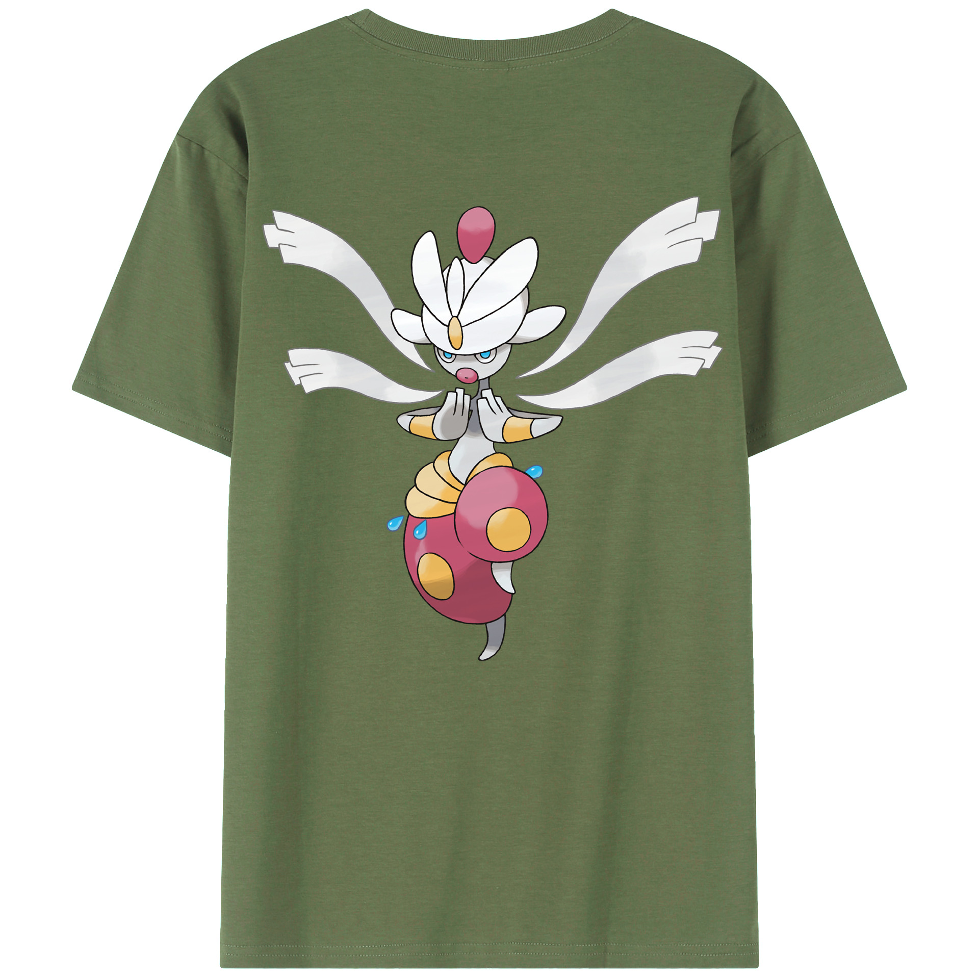 （画像用） ポケットモンスター Pokémon 綿100％ メンズ半袖Tシャツ（バックプリント） 通気性